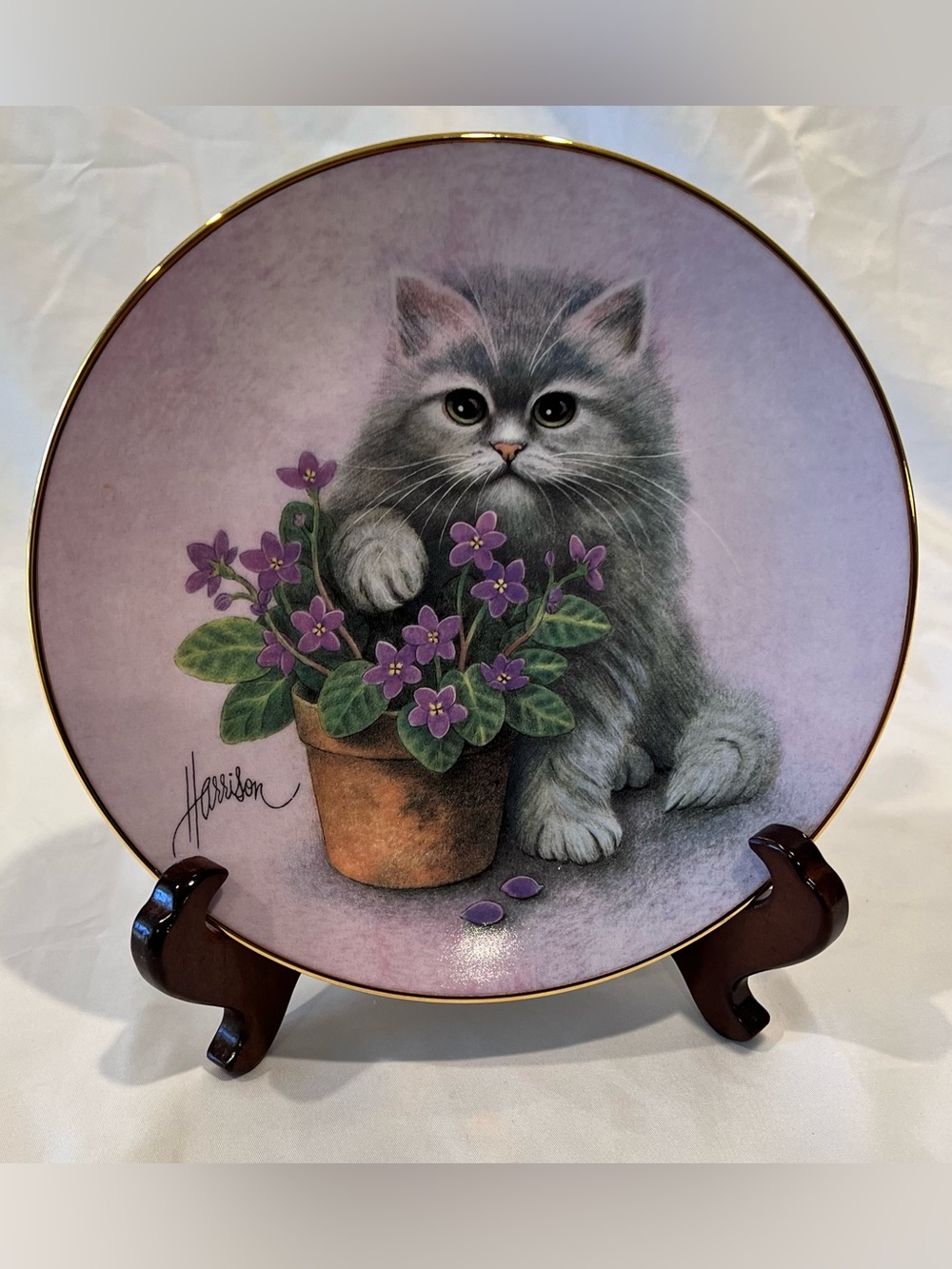 Hamilton Collection Curious Kittens Bob Harrison Plate